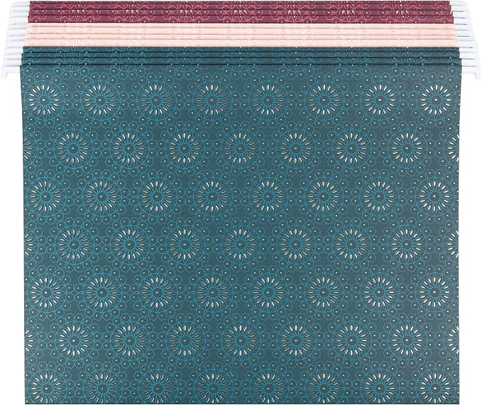 U Brands Hanging File Folders, Fleuri Jewel Tones - Image 2