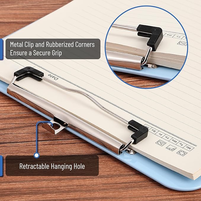 Mr. Pen- Plastic Clipboard, 12.5" x 9", 2 Pack, Clipboard Plastic | Low-Profile - Image 3