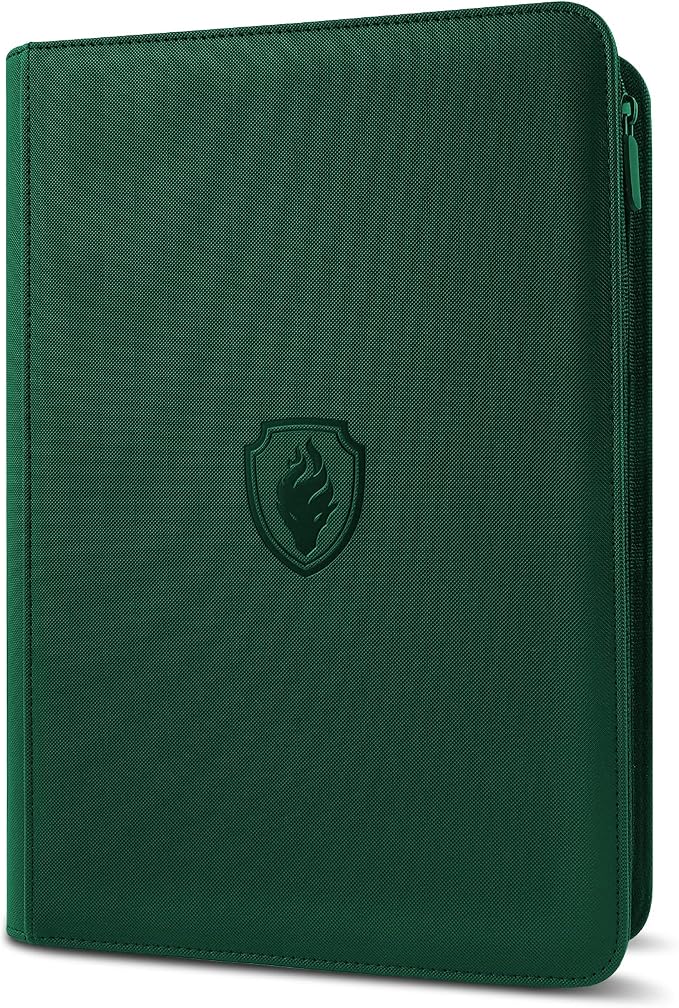 Premium Zip Card Binder, Fabmaker 9 Pocket Trading Card Binder, PU Cover Zipper by Fabmaker
