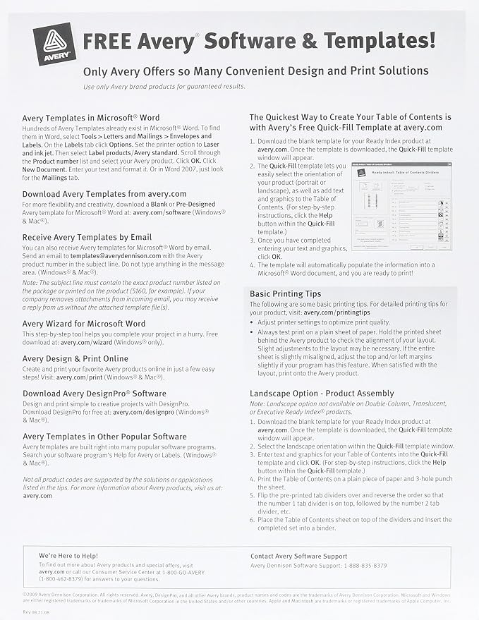 Avery A-Z Dividers for 3 Ring Binders, 26 Tabs per Set, Customizable Table of - Image 2