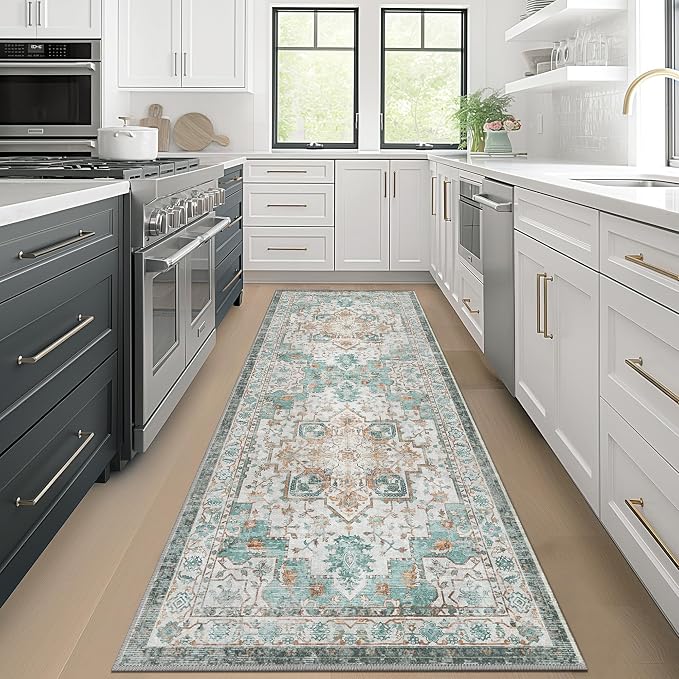 GENIMO 2‘6“x8 Runner Rugs for Hallway, Machine Washable Non Slip Vintage Rugs - Image 2