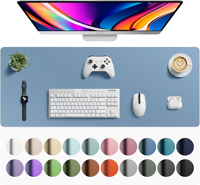 Aothia Faux Leather Desk Mat by AothiaSimpleNaturalUnique