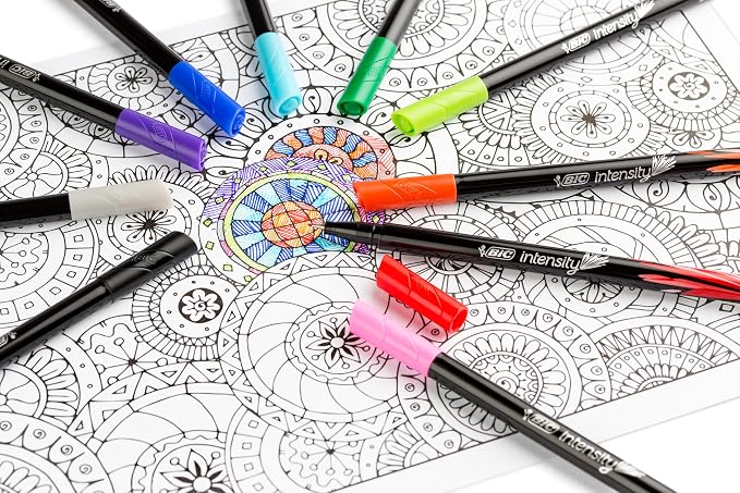 BIC Intensity Fineliner Marker Pen Set, Fine Point Pens, 10-Count Pack - Image 7