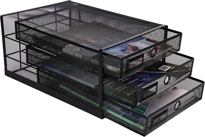 EXERZ Paper Sorter 3 Tier Drawers A4 / Multifunctional Desk Organiser/Letter - Image 6