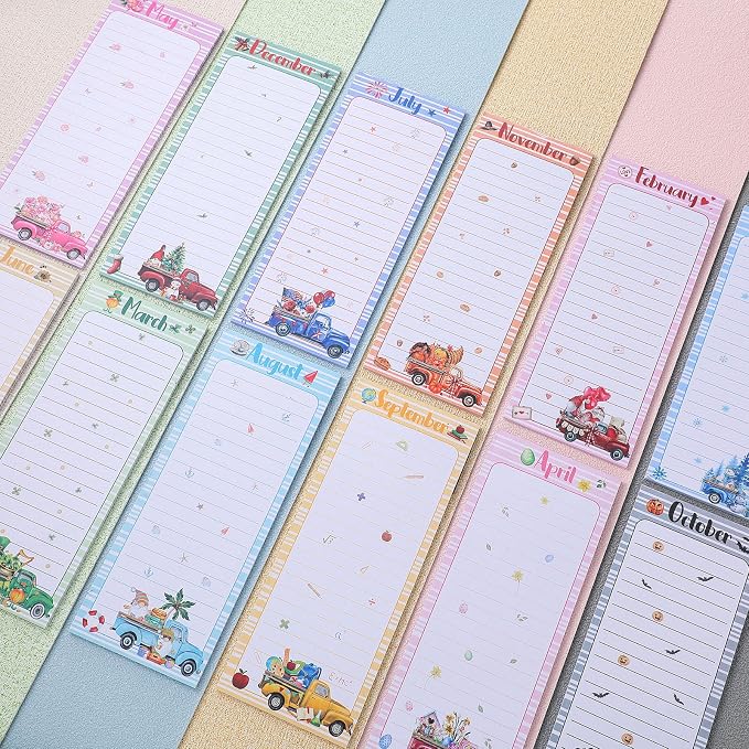 Eaasty 12 Pcs Seasonal Holiday Magnetic Notepads - Image 7