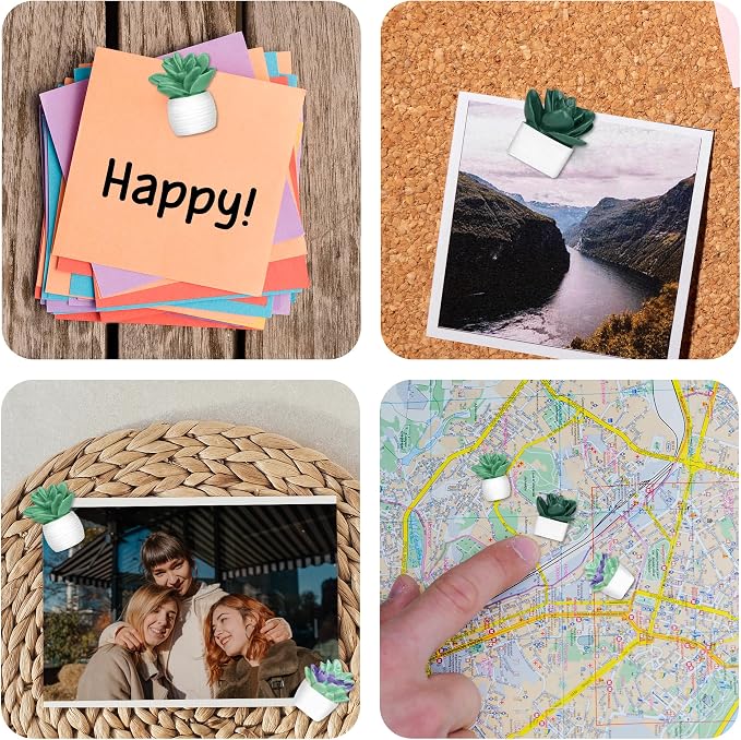 20 Pieces Push Pins Succulent Plants Floret Thumbtacks - Image 5