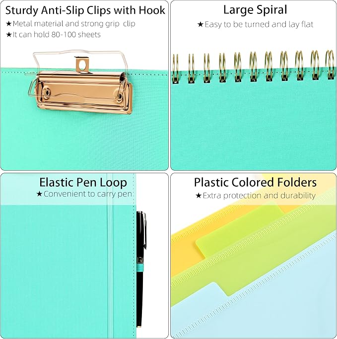 Ospelelf Foldable Spiral Clipboard Folio - Image 4