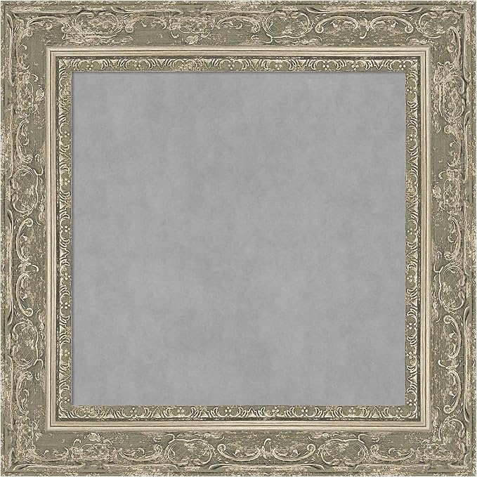 Amanti Art Silver Framed Magnetic Board 16x16 X-Small Vision Board by AmantiArt