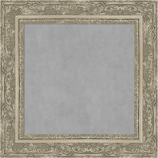 Amanti Art Silver Framed Magnetic Board 16x16 X-Small Vision Board by AmantiArt