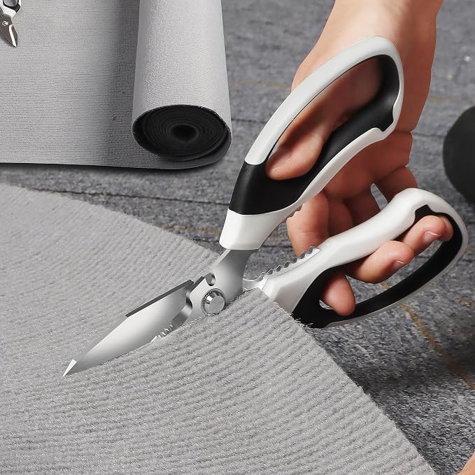 BoFuYuan 8-Inch Utility Scissors All Purpose Heavy Duty, Serrated Blade - Image 7
