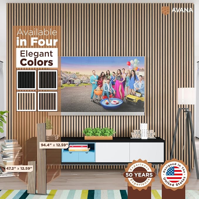 Avana Acoustic Wood Wall Panels – 94.4 X 12.6 Inch White Oak Acoustic Panels 2 - Image 7