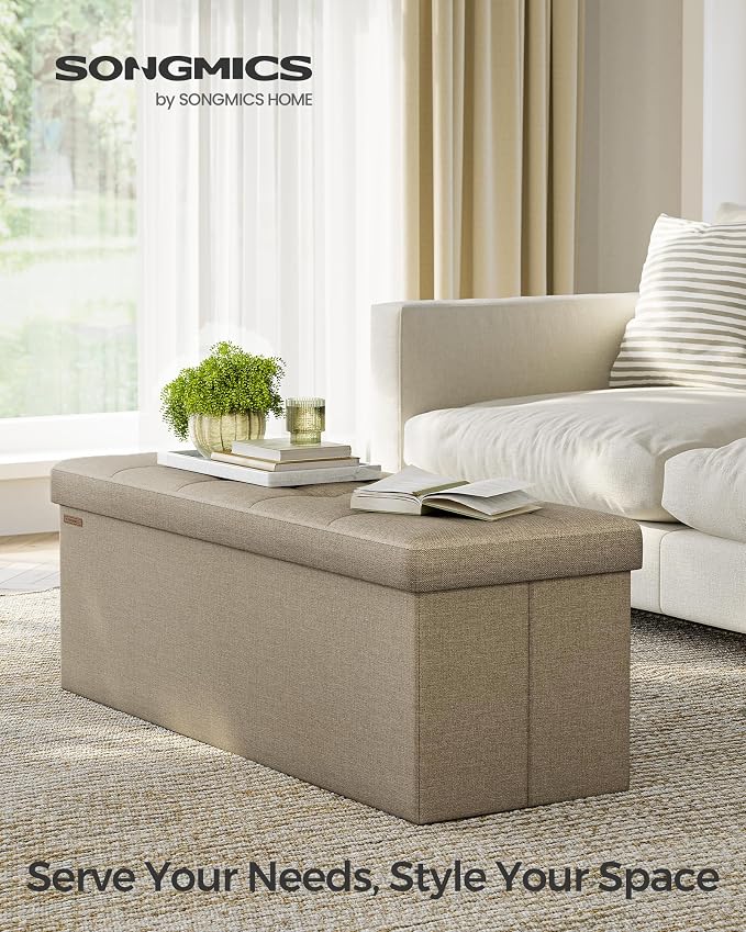 Folding Storage Ottoman Bench by SONGMICS - Image 3