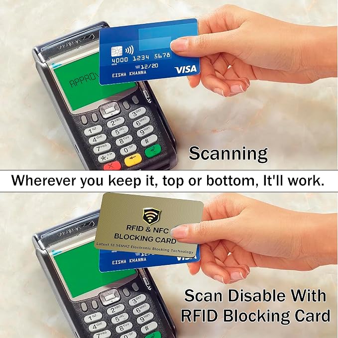SaiTech IT RFID Blocking Cards, 2 Pack One Card Protects Entire Wallet Purse - Image 7
