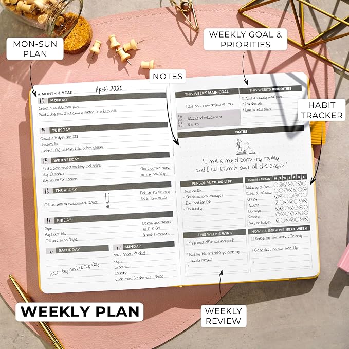 Clever Fox Planner – Undated Weekly & Monthly Planner - Image 3