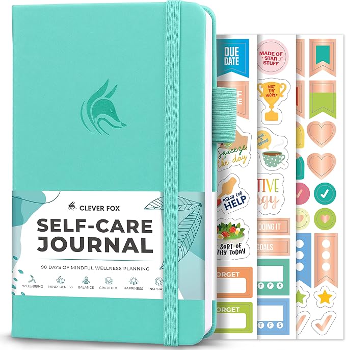 Clever Fox Self-Care Journal Pocket – Daily Reflection Notebook – Mental Health by CleverFox