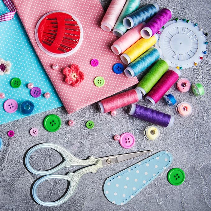 Embroidery Scissors Set with Leather Sheaths - Image 6