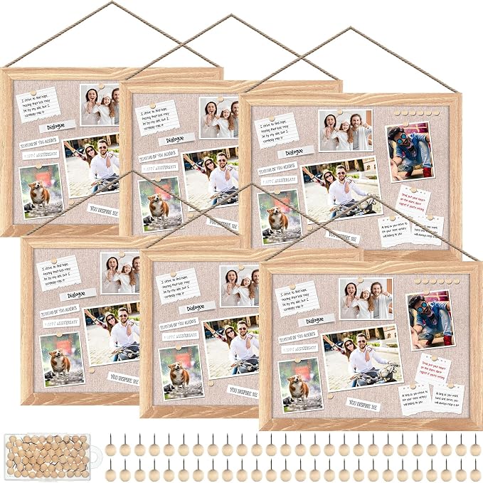 Teling 6 Pack Wood Bulletin Boards by Teling