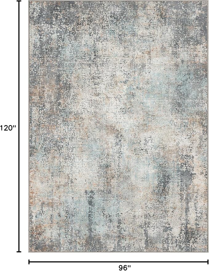 GENIMO Washable Area Rugs for Living Room, 8x10 Modern Non Slip Rugs, Low Pile - Image 2