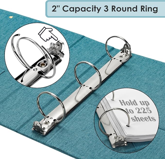 EYROZILL 3 Ring Binder 2 Inch, Binder - Image 3