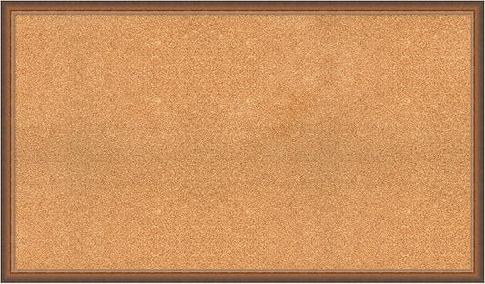 Amanti Art Natural Cork Board for Wall, 28x48 Vision Board with Bronze Frame, Oversize Corkboard Office Decor for Home Organization, Modern Corkboard Pinboard to Display Items for Home Organization-DeskLoop Office