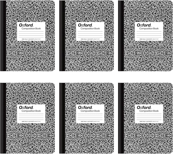 Oxford Composition Notebooks, Wide Ruled Paper, 9-3/4 x 7-1/2 Inches, 100 Sheets by Oxford