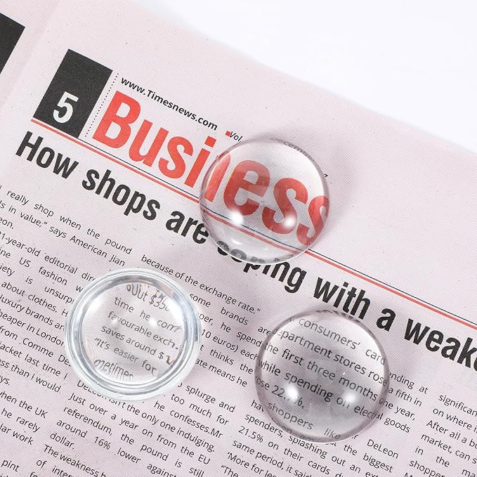 12 Pcs Crystal Dome Magnifying Paperweight, 6X Dome/Paperweight Magnifier Clear - Image 5