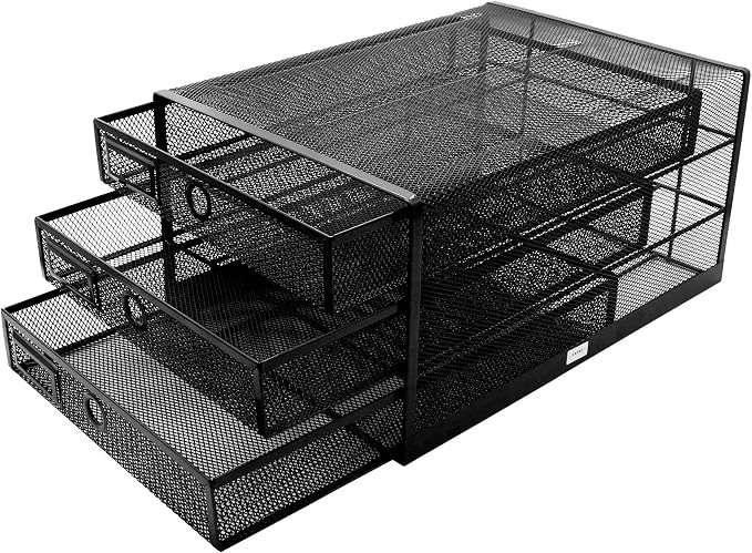EXERZ Paper Sorter 3 Tier Drawers A4 / Multifunctional Desk Organiser/Letter - Image 5