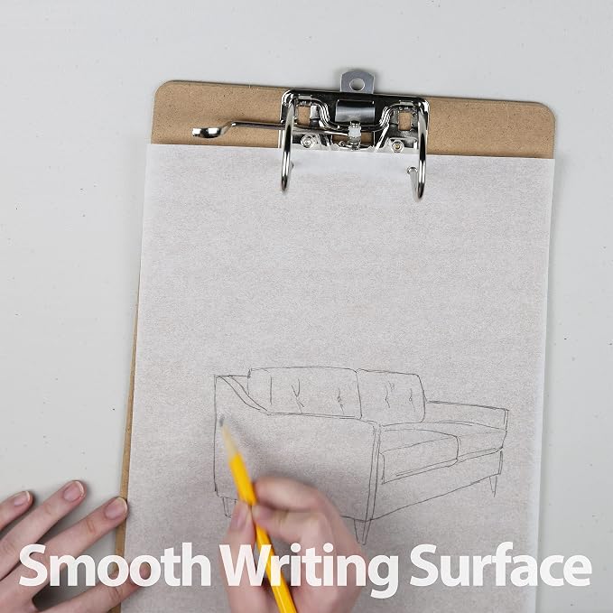 Officemate Recycled Wood Clipboards, Arch Lever Clip, Letter Size - Image 6