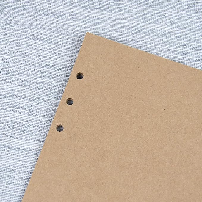 AUEAR, 3 Sets A5 Kraft Paper Divider 6 Holes Ring Index Page Tab Cards - Image 6