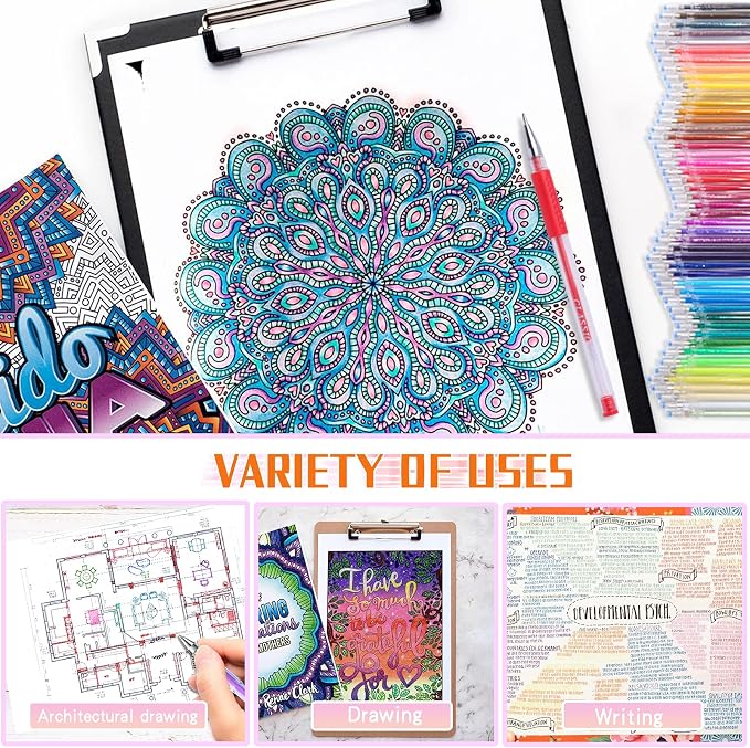 160 Colors Gel Pen Ink Refills, Glitter Neon Gel Ink Pens Refills Replace - Image 3