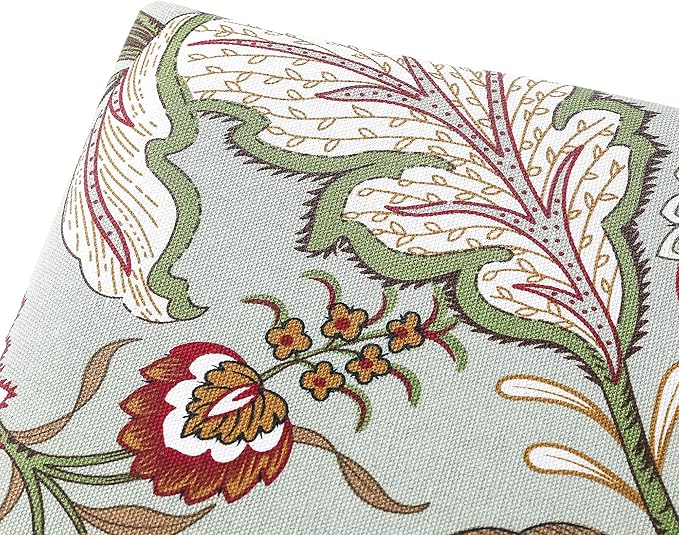 Joveco Small Foot Rest Stool Ottoman, 15" Fabric Square Footstool Upholstered Footrest for Chair, Under Desk, Office, Living Room, Boho Floral-DeskLoop Office