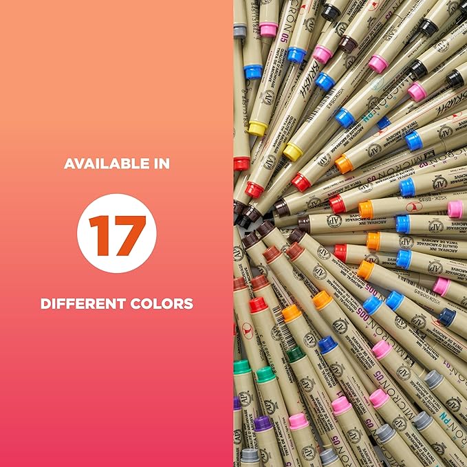 SAKURA Pigma Micron Fineliner Pens - Archival Black Ink Pens - Pens for Writing, Drawing, or Bullet Journaling - Assorted Point Sizes - 6 Pack-DeskLoop Office