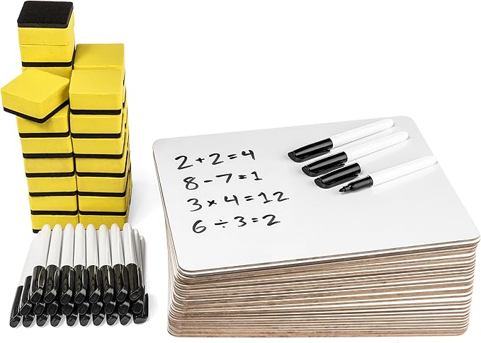 Blue Summit Supplies 30 Pack Mini Dry Erase Boards Classroom Set, Small by BlueSummitSupplies