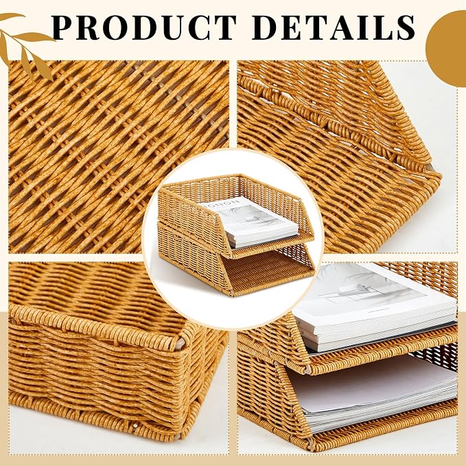 Yeaqee 2 Pcs Paper Tray Organizer - Image 3