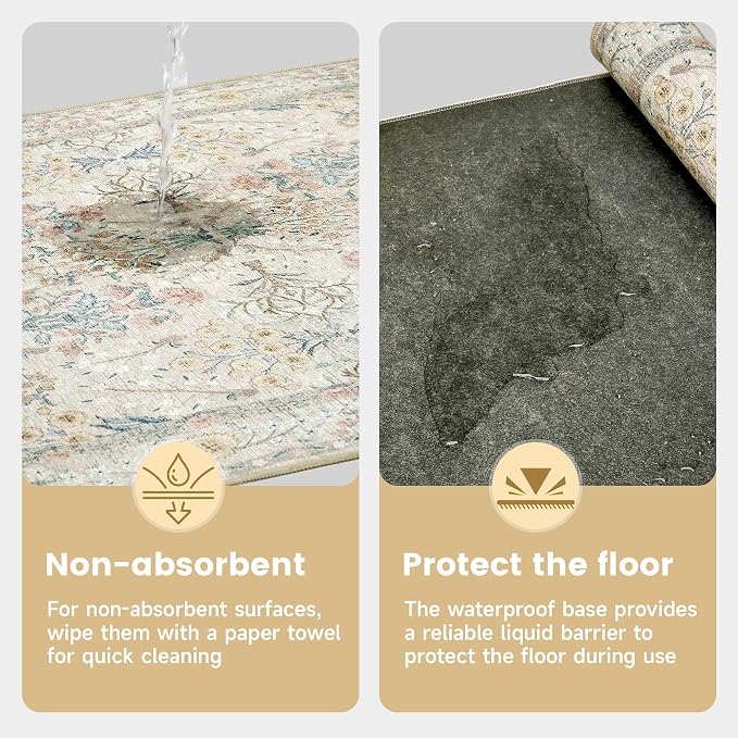 Office Chair Mat for Hardwood Tile Floor, Machine Washable Office Area Carpet - Image 5