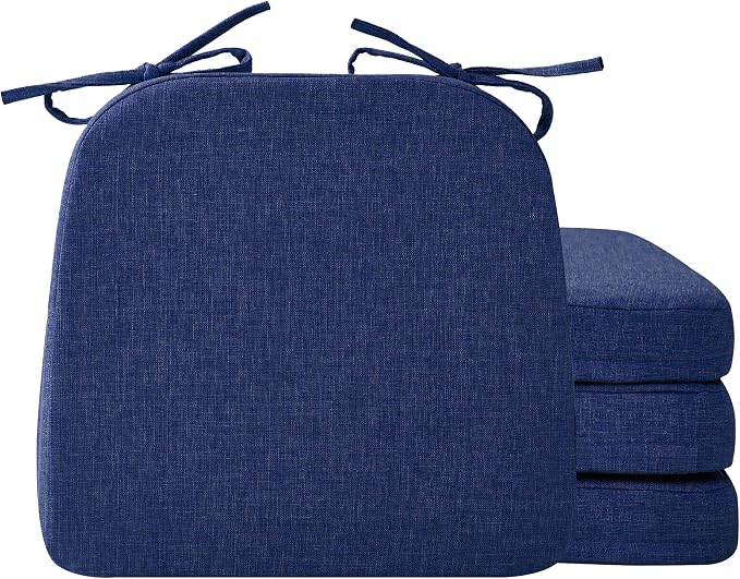 Ruqmuis Chair Cushions for Dining Chairs, D-Shaped Chair Pads by Ruqmuis