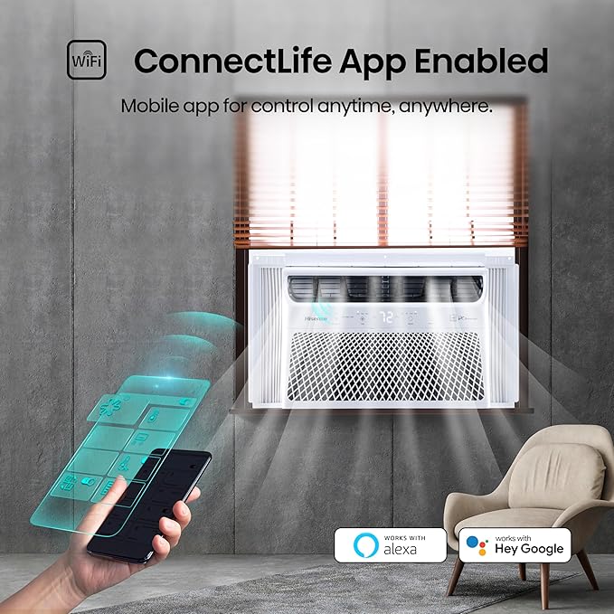 Hisense WCT08W25A Window Air Conditioner, 8,000 BTU, White-DeskLoop Office