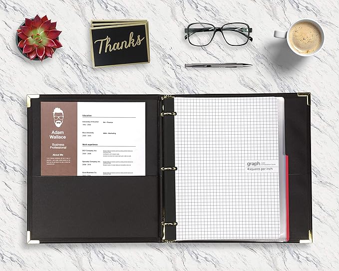 Samsill Leather Binder, Classic Collection, 3 Ring, Executive Presentation - Image 2