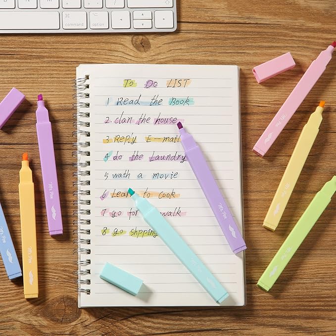 Mr. Pen- Aesthetic Highlighters No Bleed, 8 Pack, Pastel Candy Colors - Image 7