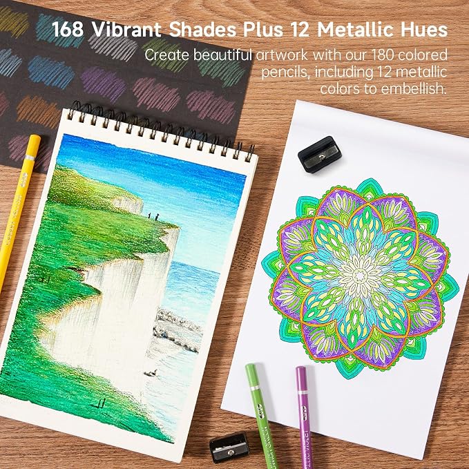 Shuttle Art 180 Coloring Pencils - Image 7