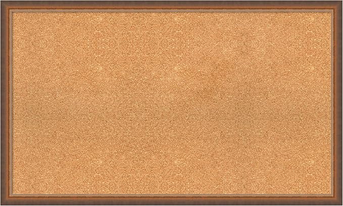 Amanti Art Natural Cork Board for Wall, 24x40 Vision Board with Bronze Frame, Large Corkboard Office Decor for Home Organization, Modern Corkboard Pinboard to Display Items for Home Organization in-DeskLoop Office