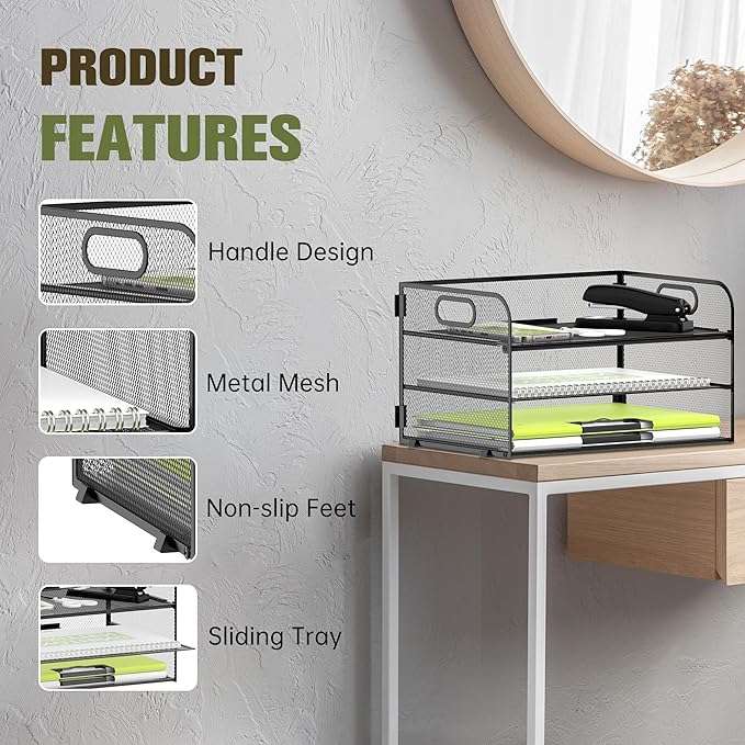 Daltrack 3-Tier Mesh Desk Organizer - Image 4