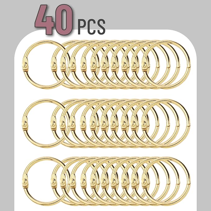 Mr. Pen- Loose Leaf Binder Book Rings, 1 Inch, 40 Pack | Metal Binder Rings - Image 2