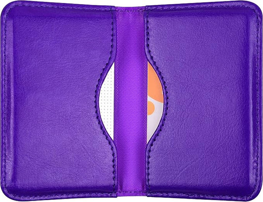 Wisdompro Business Card Holder, 2-Sided PU Leather Folio Name Card Holder by Wisdompro