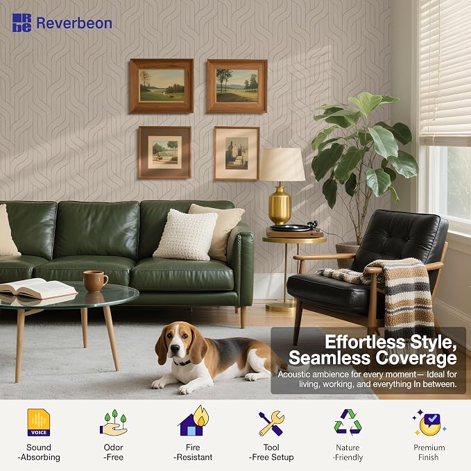 Reverbeon 6 PCS Acoustic Panels, 23.6x23.6 Inch Sound Absorbing Panels - Image 5