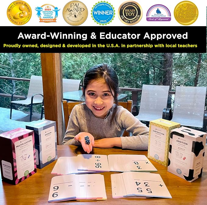 Award-Winning Math Flash Cards – 681 Addition, Subtraction, Teaching Methods & - Image 2