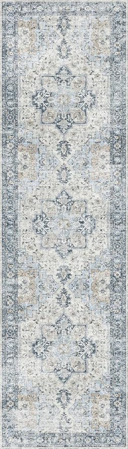 GENIMO Runner Rug 2x12, Non Slip Vintage Hallway Runner Rugs, Low Pile - Image 7