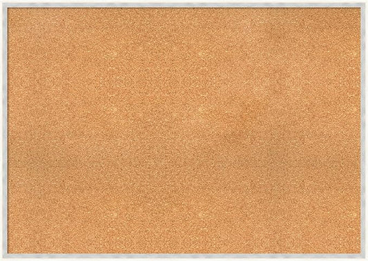 Amanti Art Natural Cork Board for Wall, 29x41 Vision Board with White Frame, X-Large Corkboard Office Decor for Home Organization, Modern Corkboard Pinboard to Display Items for Home Organization in-DeskLoop Office
