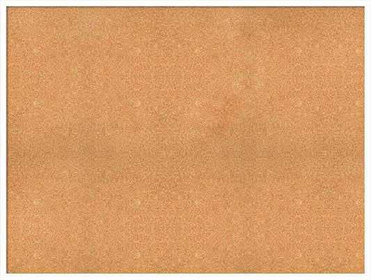 Amanti Art Natural Cork Board for Wall, 37x49 Vision Board with White Frame, Oversize Corkboard Office Decor for Home Organization, Modern Corkboard Pinboard to Display Items for Home Organization in-DeskLoop Office
