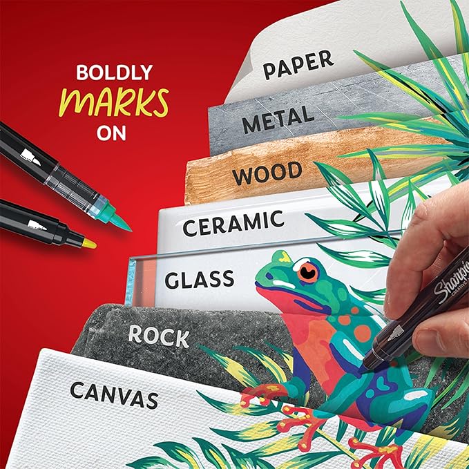 Sharpie Creative Markers, Combo Pack, Water-Based Acrylic, Bullet & Brush Tips - Image 2